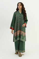 VERDANT DELIGHT-2PC LINEN PRINTED SUIT