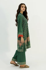 VERDANT DELIGHT-2PC LINEN PRINTED SUIT