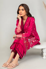 DUSKY GLOW-2PC PRINTED LINEN SUIT