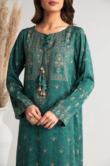 RADIANT TEAL-2PC PRINTED LINEN SUIT