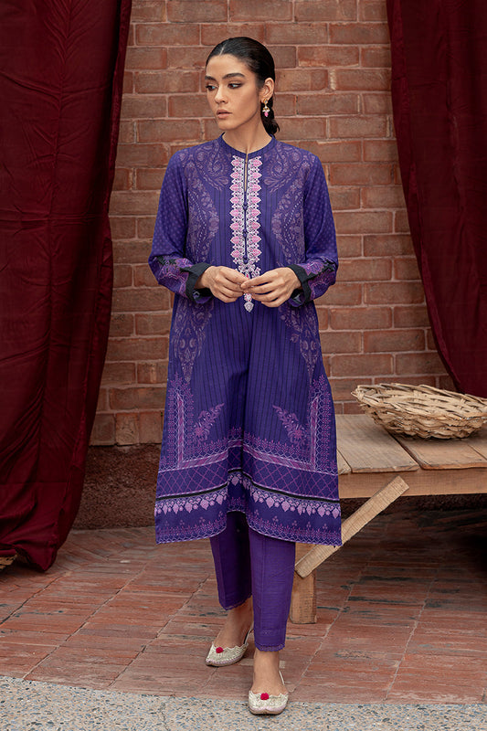 INDIGO GLAM-2PC- KHADDAR SUIT