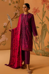 VIOLET FLAIR-3PC DIGITAL PRINTED KHADDAR SUIT