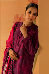 VIOLET FLAIR-3PC DIGITAL PRINTED KHADDAR SUIT