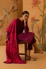 VIOLET FLAIR-3PC DIGITAL PRINTED KHADDAR SUIT