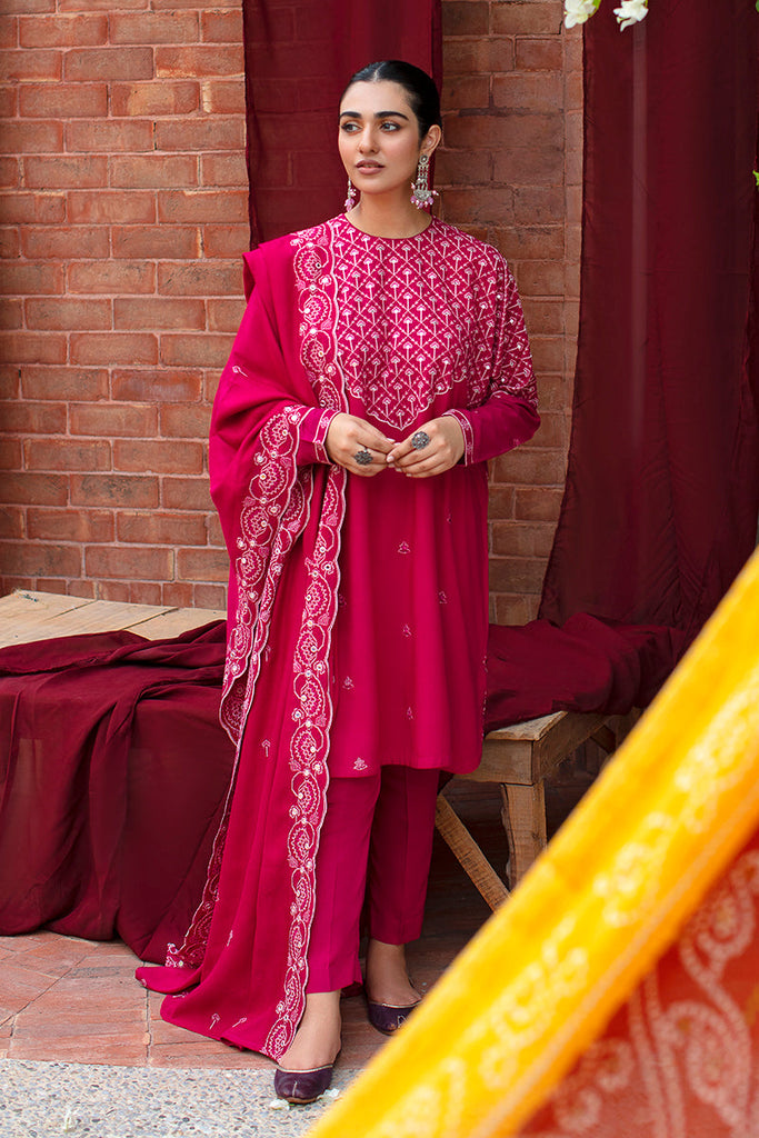 RADIANT HAZE-3PC- EMBROIDERED LINEN SUIT