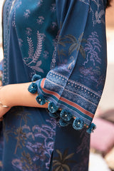 BLUE FROST-3PC- LINEN SUIT