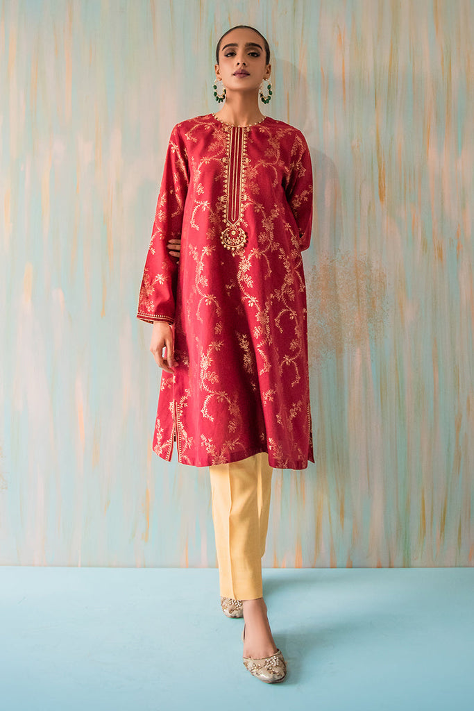 CRIMSON GLOW JACQUARD SHIRT