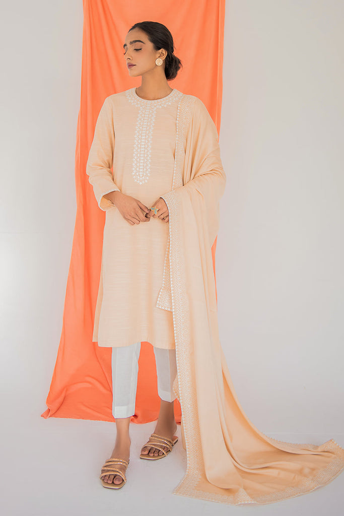 BEIGE SHELL-2PC (SHIRT & DUPATTA)