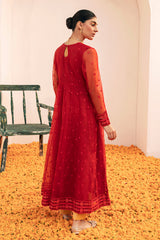 RIO RED EMBROIDERED ORGANZA SHIRT