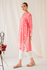 CORAL DREAM PRINTED LINEN SHIRT