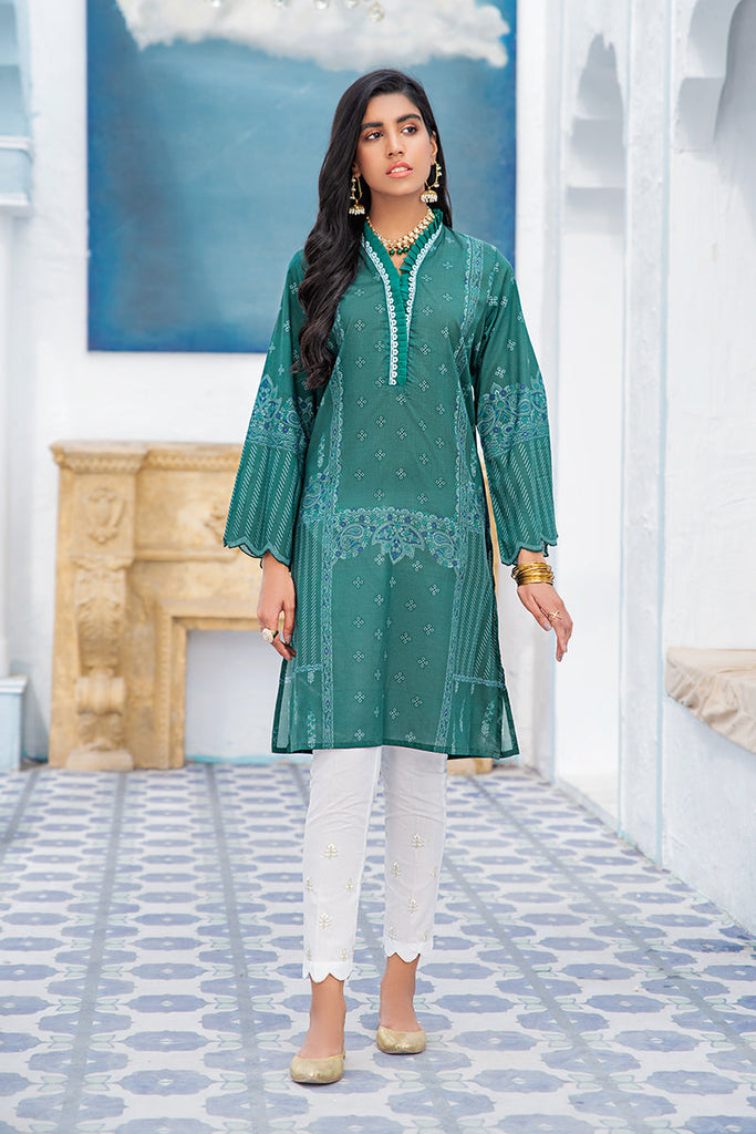 FERN GREEN - PRINTED SHIRT