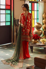 BLOOMING UMBER - EMBROIDERED LAWN - 3 PCS