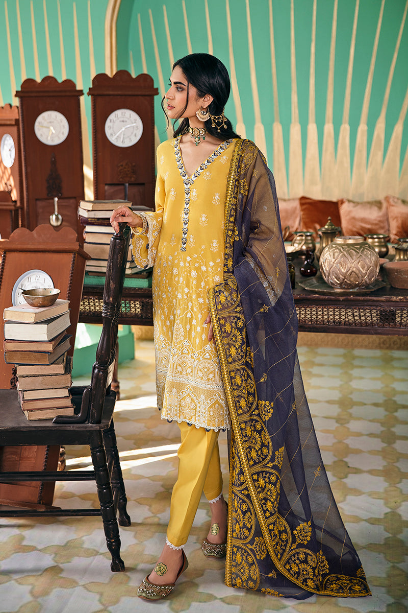 AMBER SAUTERNE - EMBROIDERED LAWN - 3 PCS