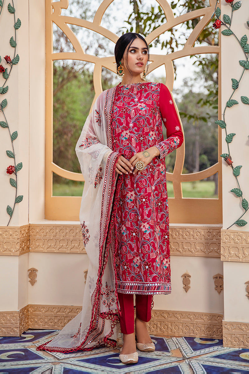 ETHNIC VINE - EMBROIDERED LAWN - 3 PCS