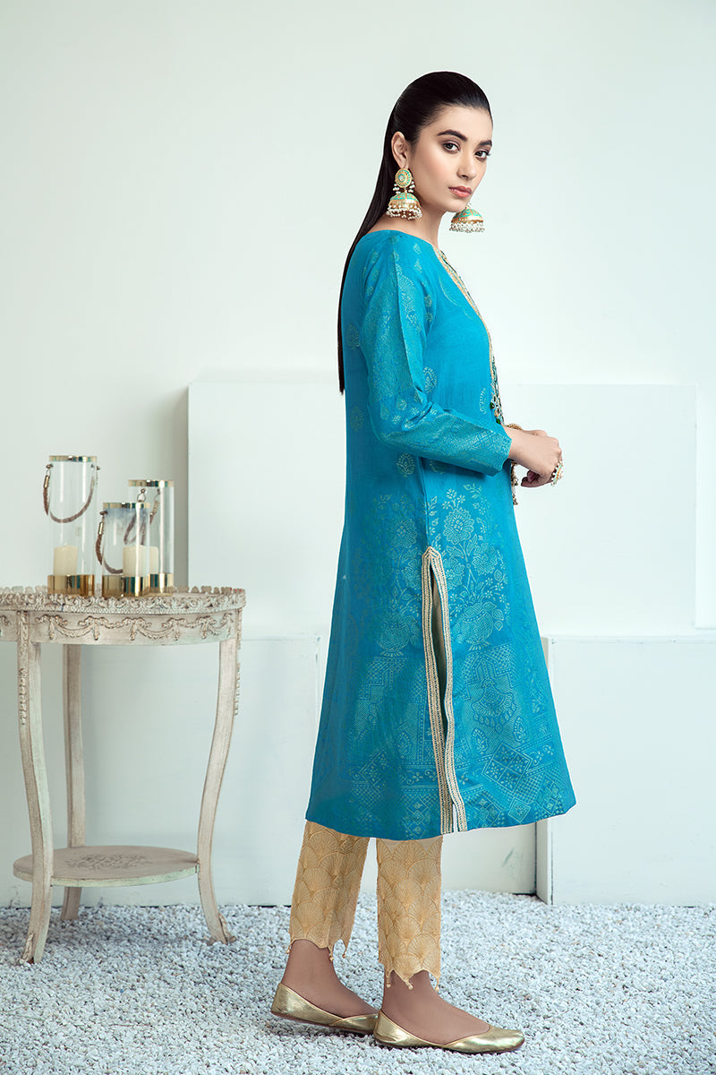 MINERAL AQUA - EMBELLISHED SHIRT