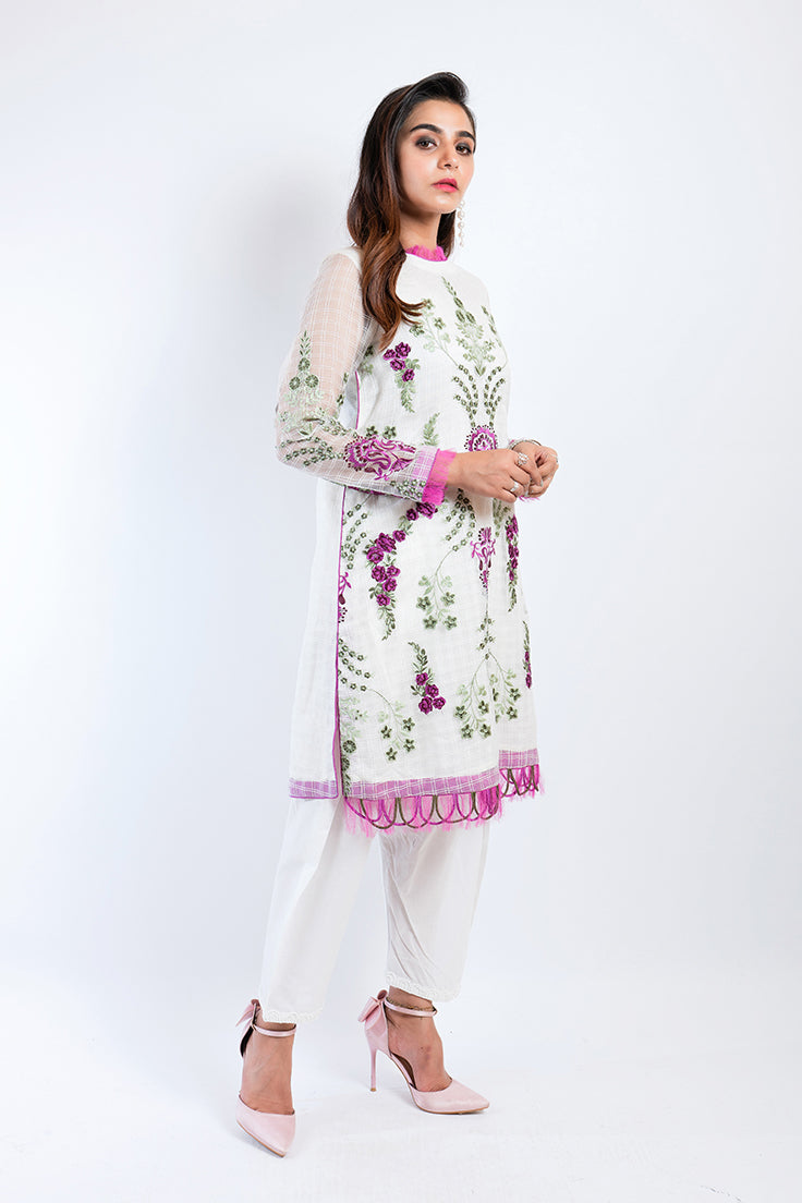 WHITE GARDEN - EMBELLISHED SHIRT