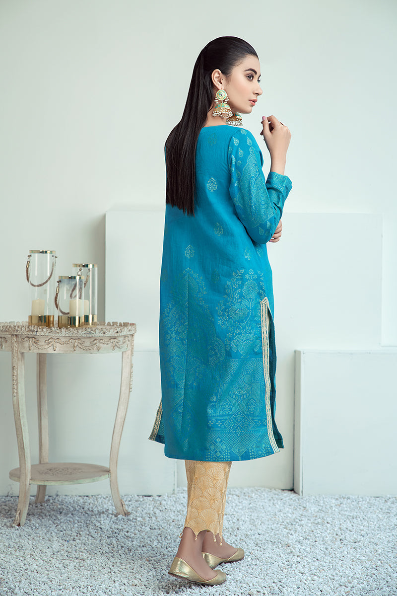 MINERAL AQUA - EMBELLISHED SHIRT