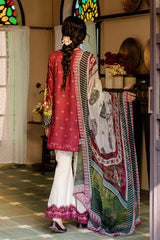 FUSCIA HIBISCUS - DIGITAL PRINTED LAWN - 3 PCS