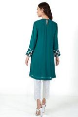 EMBELLISHED CHIFFON SHIRT ( Slip Included )