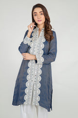 MIDNIGHT BLUE - EMBELLISHED SHIRT