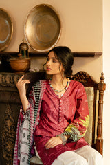 FUSCIA HIBISCUS - DIGITAL PRINTED LAWN - 3 PCS