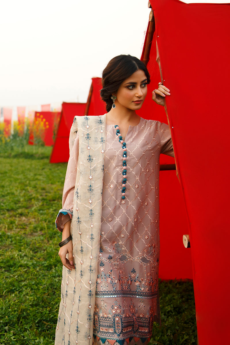 EFFLORESENCE BLUSH - EMBROIDERED LAWN - 3 PCS