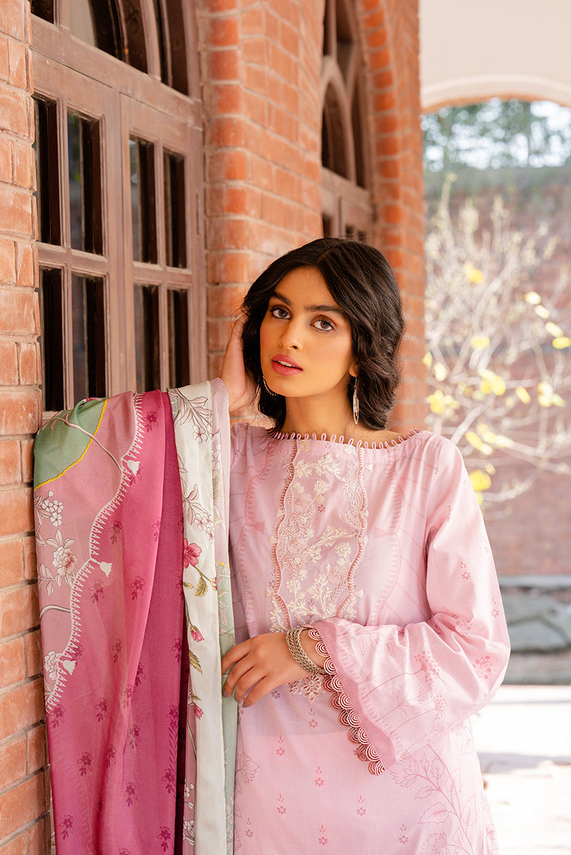 PINK ASTER - DIGITAL PRINTED LAWN - 3 PCS