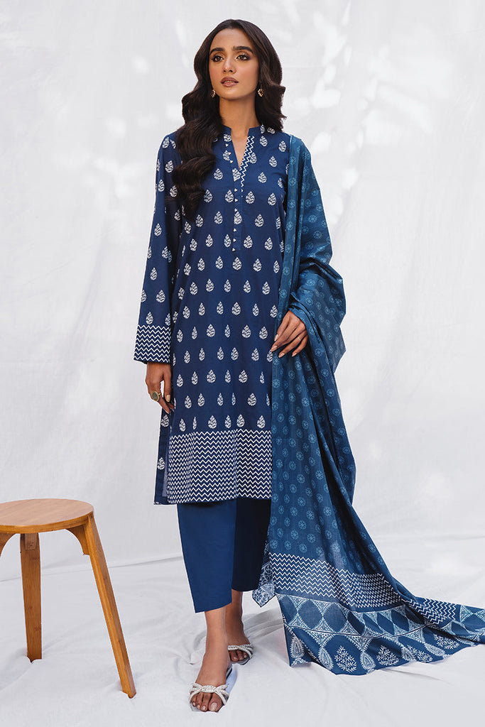 VINTAGE CRAFT-3PC PRINTED LAWN SUIT