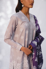 GLIMMERING MEADOW-3PC PRINTED LAWN SUIT