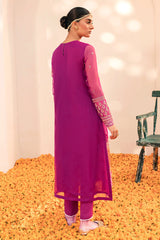 MAGENTA PLUSH EMBROIDERED SHIRT